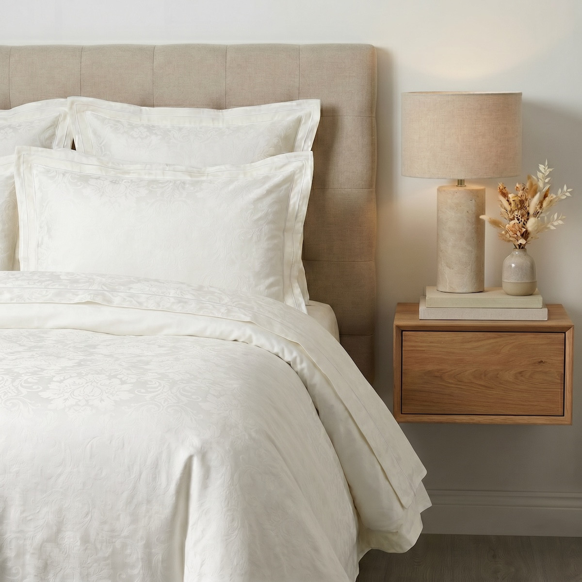 Housse De Couette   Satin De Coton - CHARME ivoire, TRADITION DES VOSGES