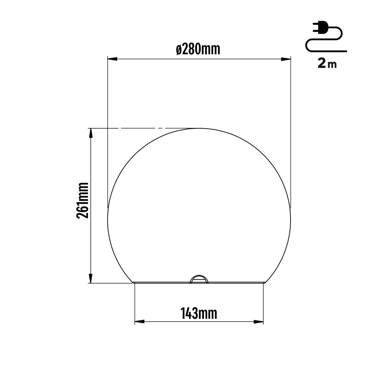 Lampe extérieure boule, ZONGO blanc, INSPIRE