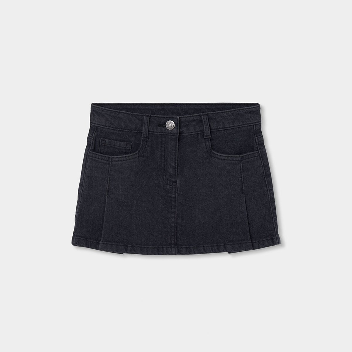 Jupe en denim avec poches noir, BOBOLI