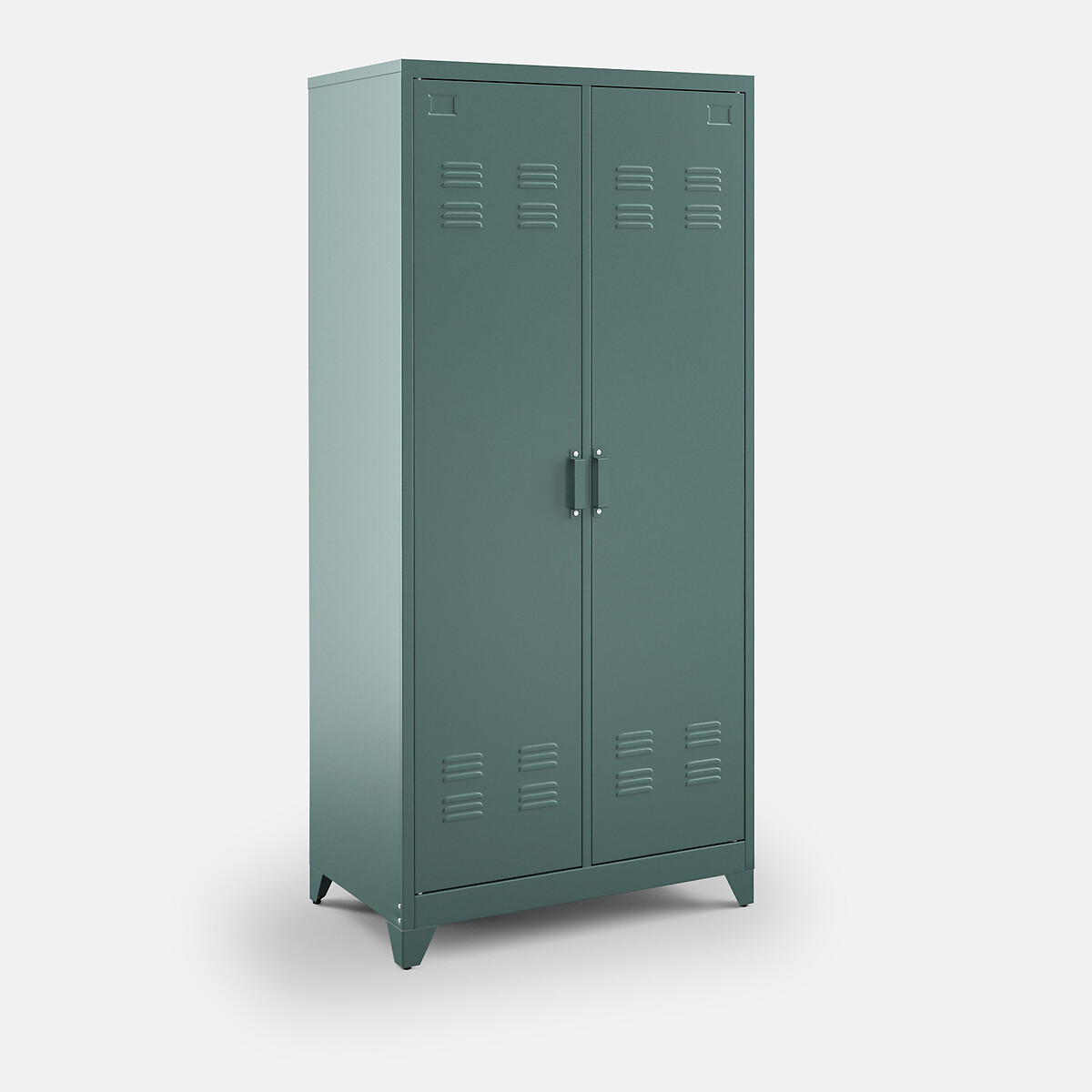 Armoire 2 portes en métal acier, HIBA vert eucalyptus, LA REDOUTE INTERIEURS