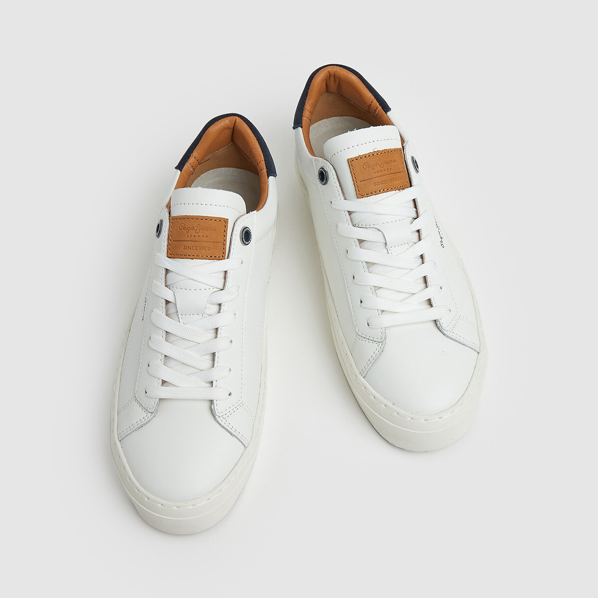 Baskets en cuir YOGI ORIGINAL blanc, PEPE JEANS
