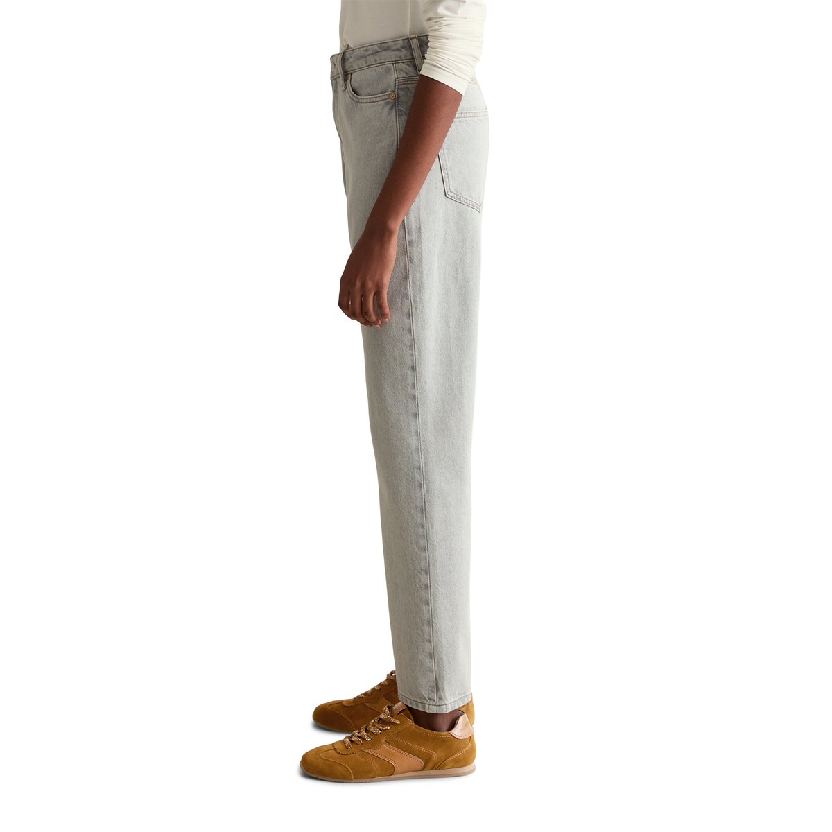 Jeans modèle Onna straight en denim gris rigide bleu clair, MARC O’POLO DENIM
