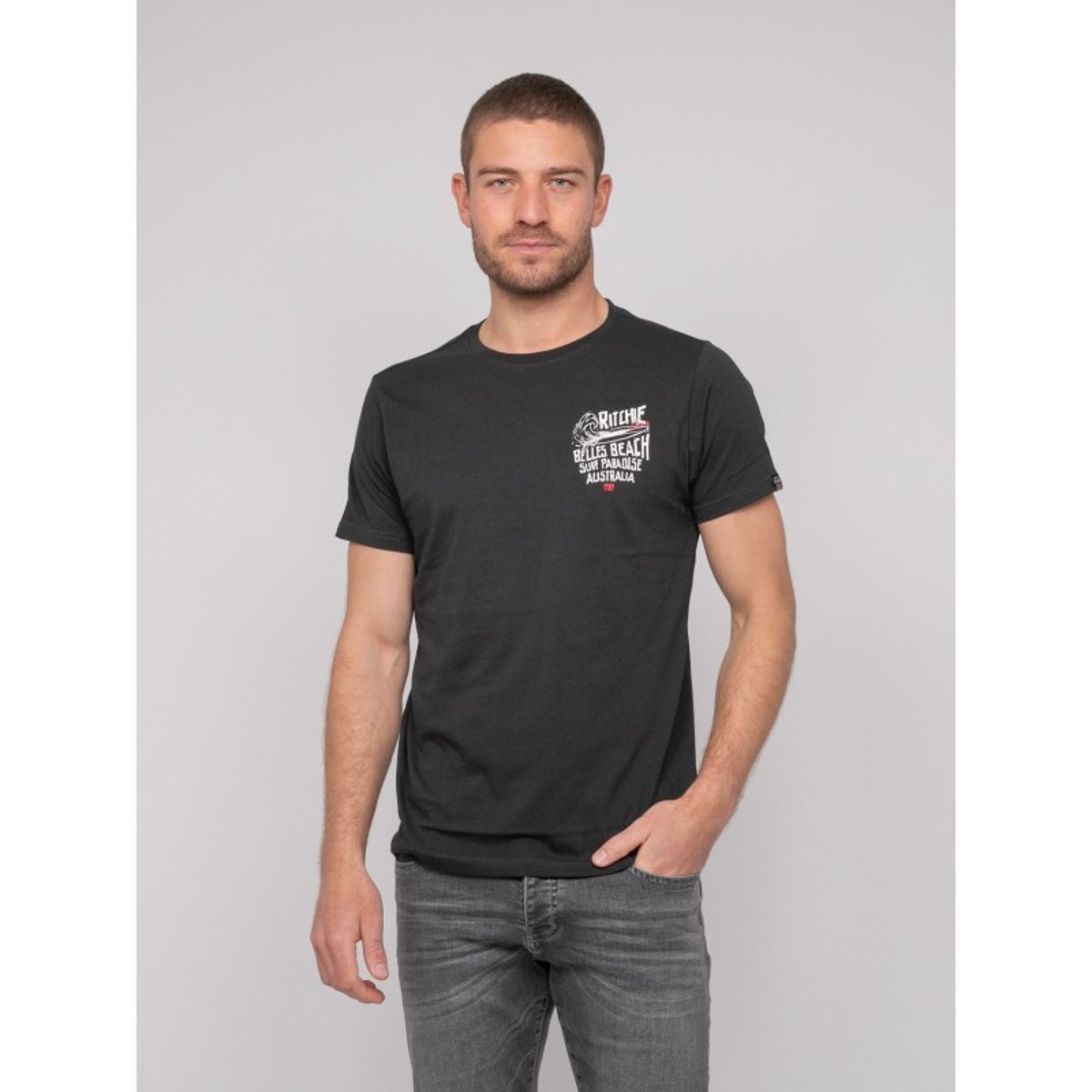 T-shirt Coton Motifs Narnage gris, RITCHIE
