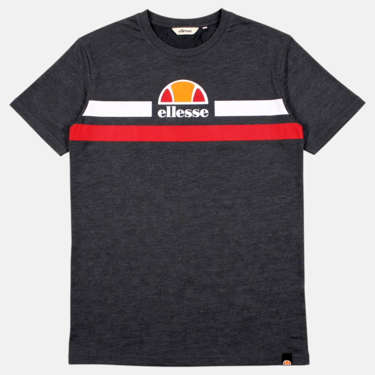 T-shirt manches courtes à bandes contrastées DAILY anthracite, ELLESSE