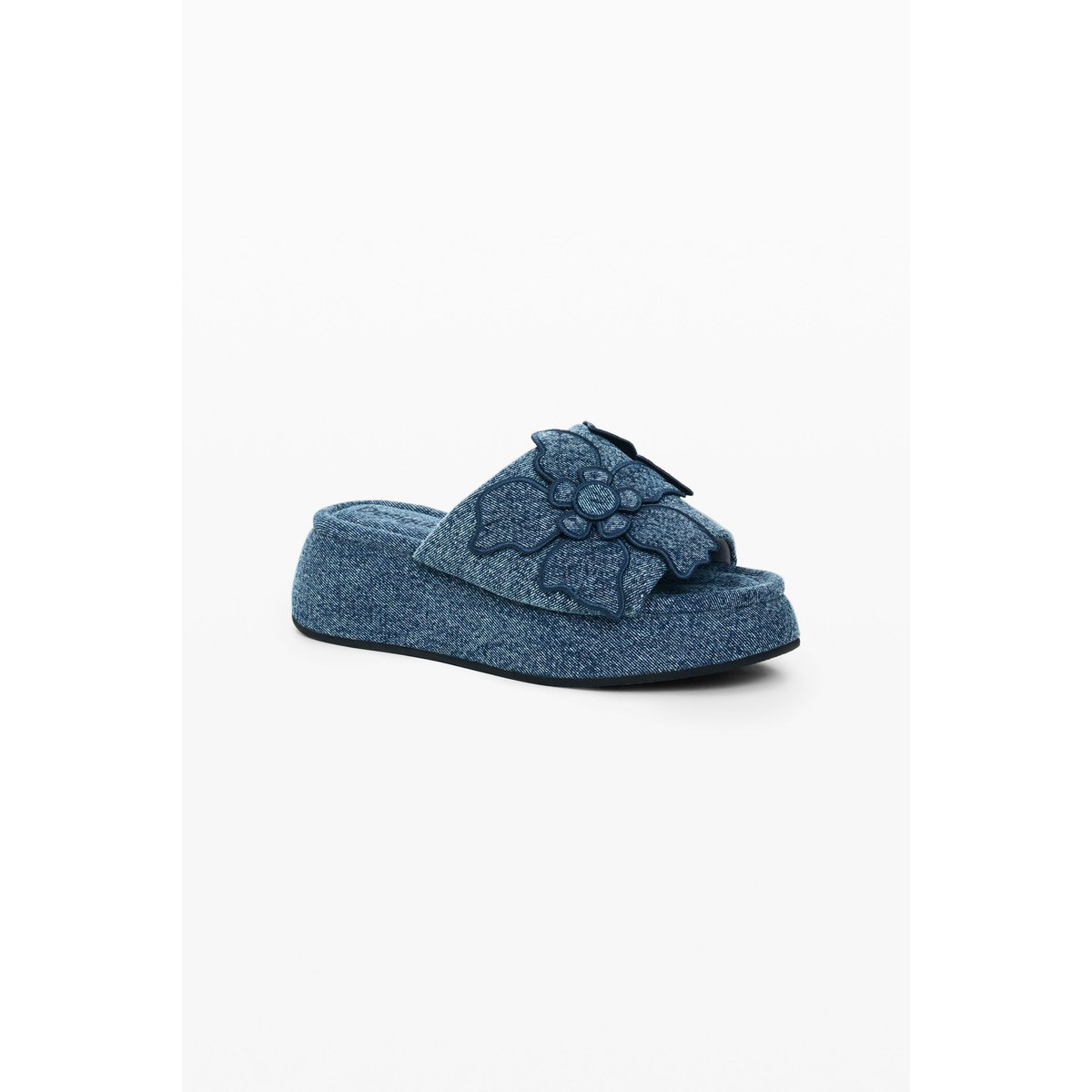 Sandale plateforme denim bleu, DESIGUAL