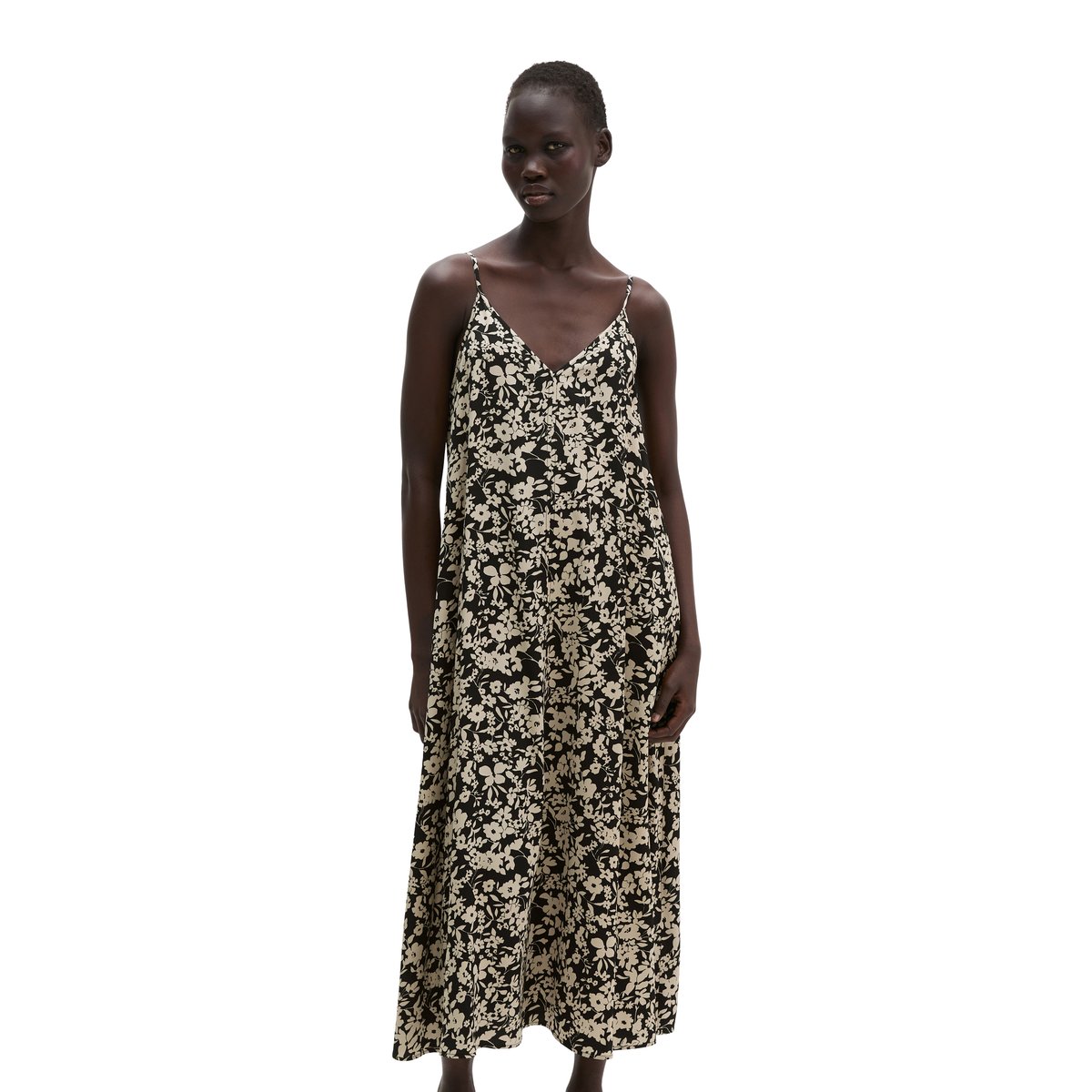 Robe d'été A-Shape en sergé de viscose imprimé noir, MARC O'POLO