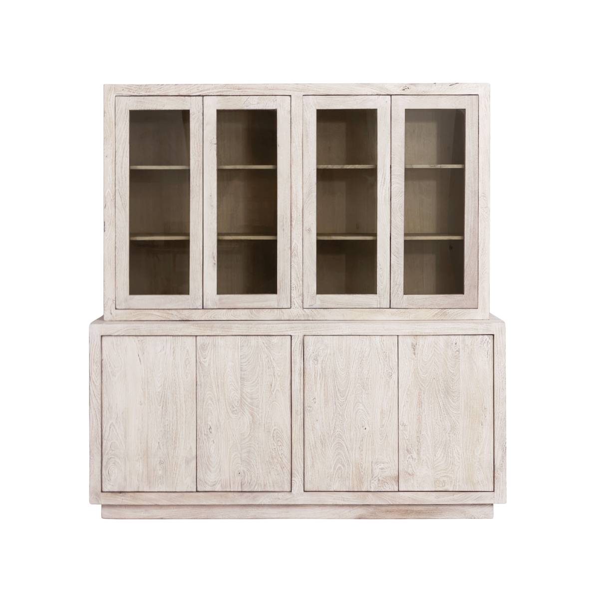 Vaisselier en bois de manguier ALISON blanc, MADE IN MEUBLES 