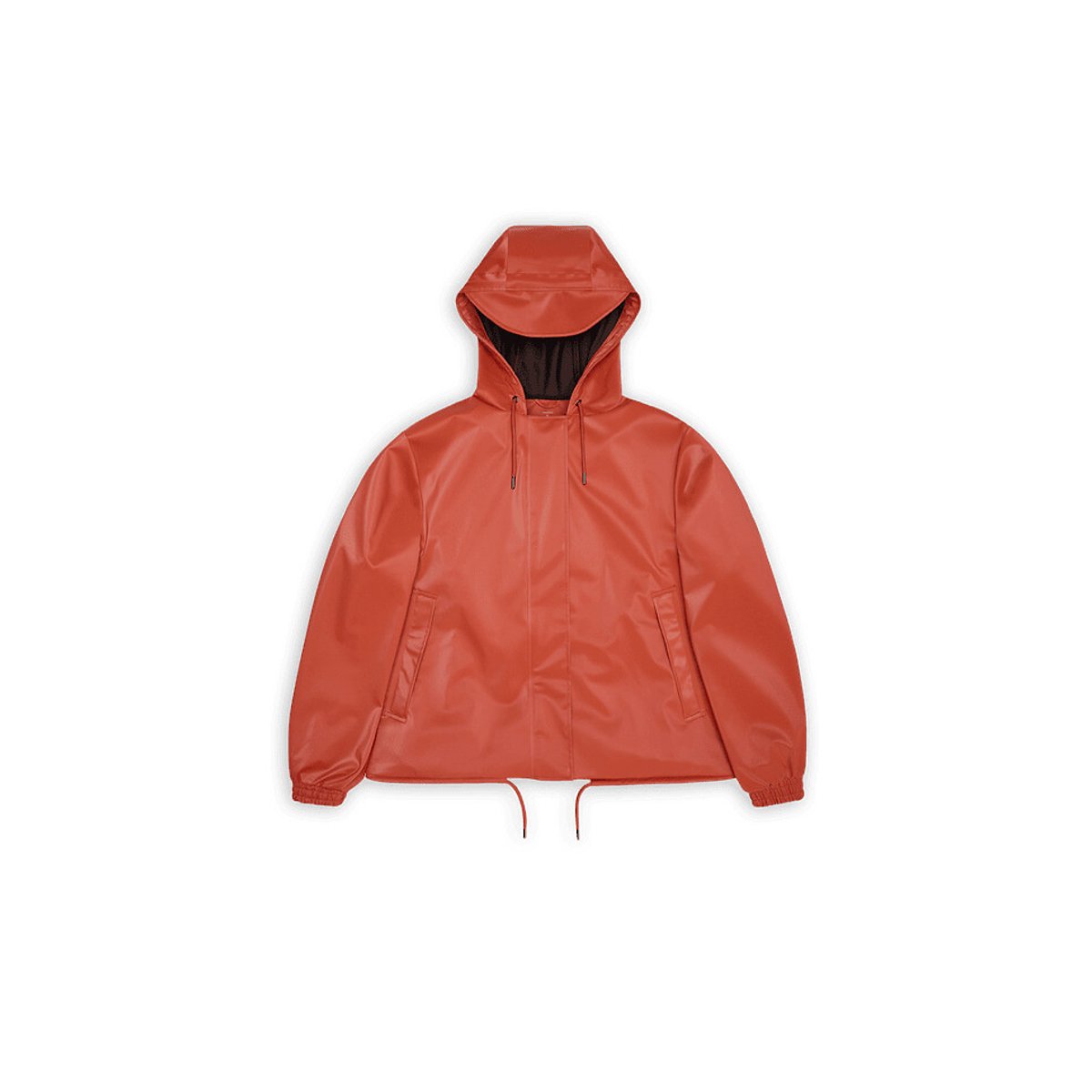 Kort regenjack met kap, STRING JACKET blush, RAINS