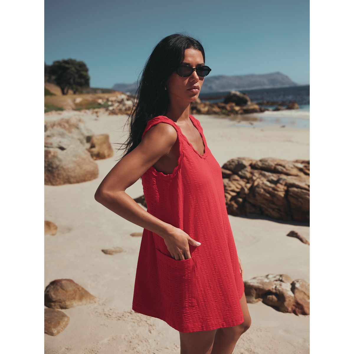 Combi-short en jersey à brodure croquet rouge, NEXT