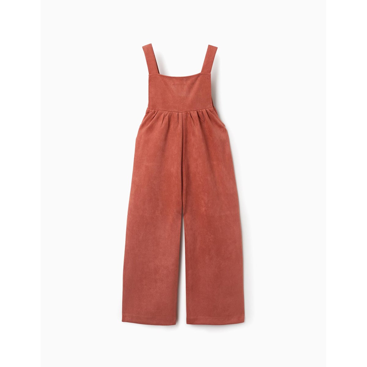 Salopette à jambe large en maille interlock avec poches marrón, ZIPPY