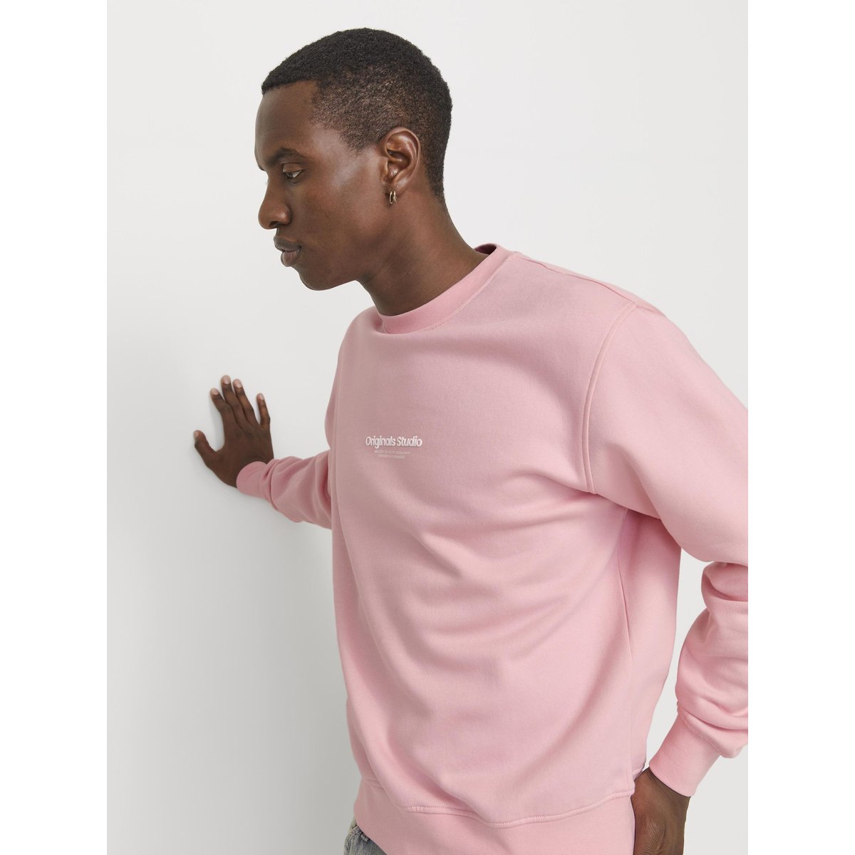 Sweat ample col rond tickled pink, JACK & JONES