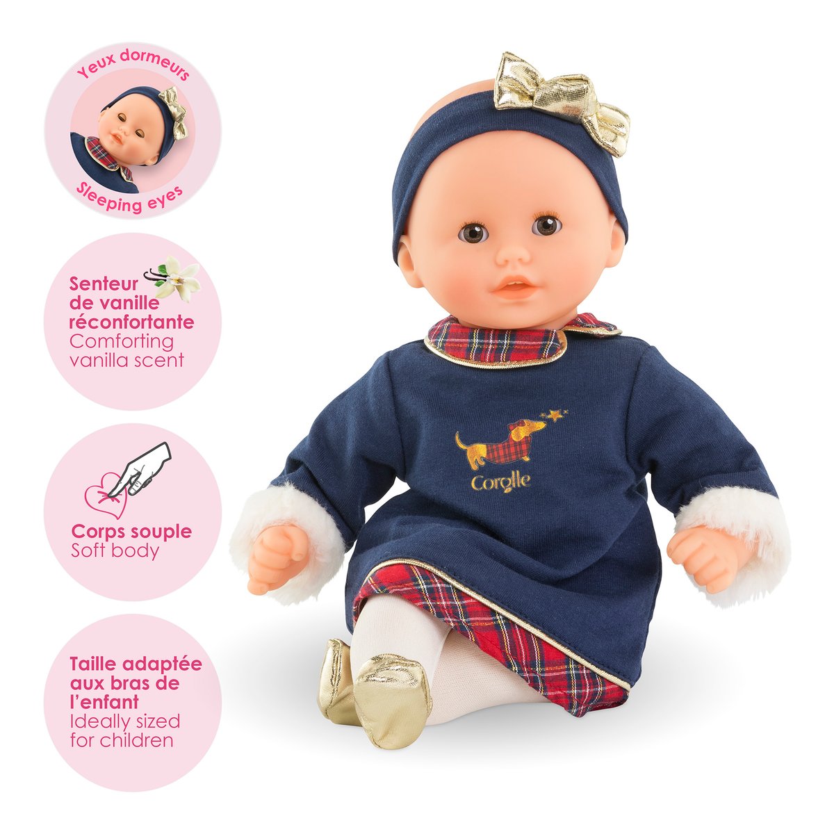 Poupon Bébé Calin Margaux Corolle en Fêtes couleur unique, COROLLE