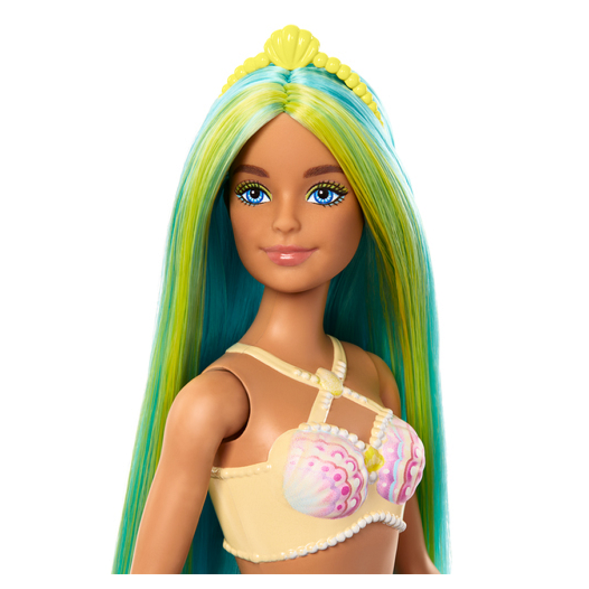 Barbie A Touch of Magic  Poupée Sirene bleue beige, MATTEL