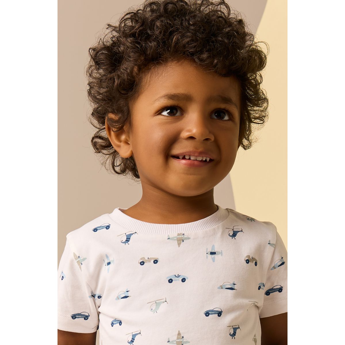 T-shirt et short imprimé transport blanc, NEXT