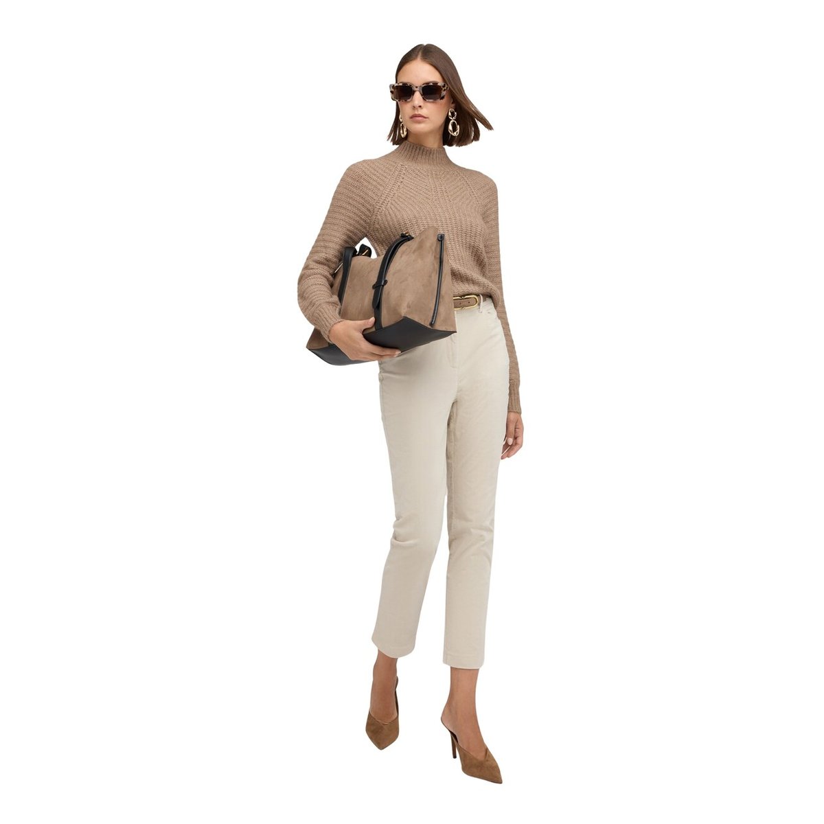 Pantalon slim fit en velours côtelé noir, MOTIVI