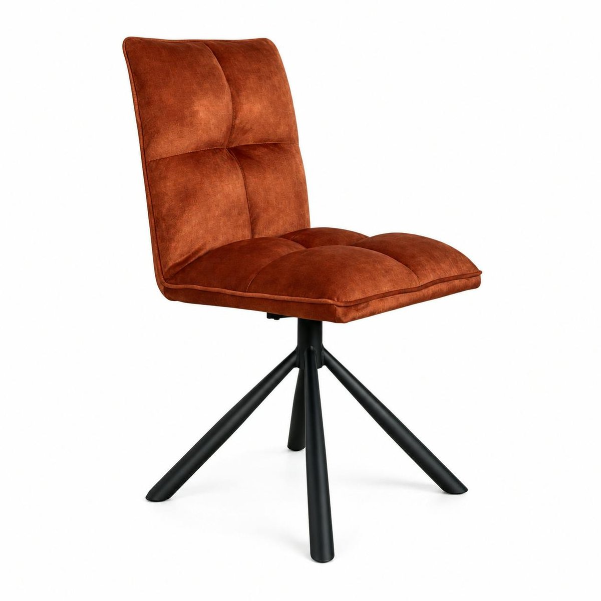 Chaise pivotante en tissu (lot de 2) IENA rouille, PIER IMPORT