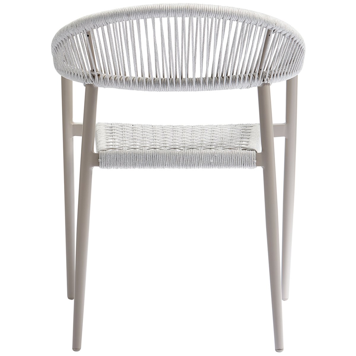 Chaise de jardin en corde et aluminium YELLOW gris clair, WOOOD