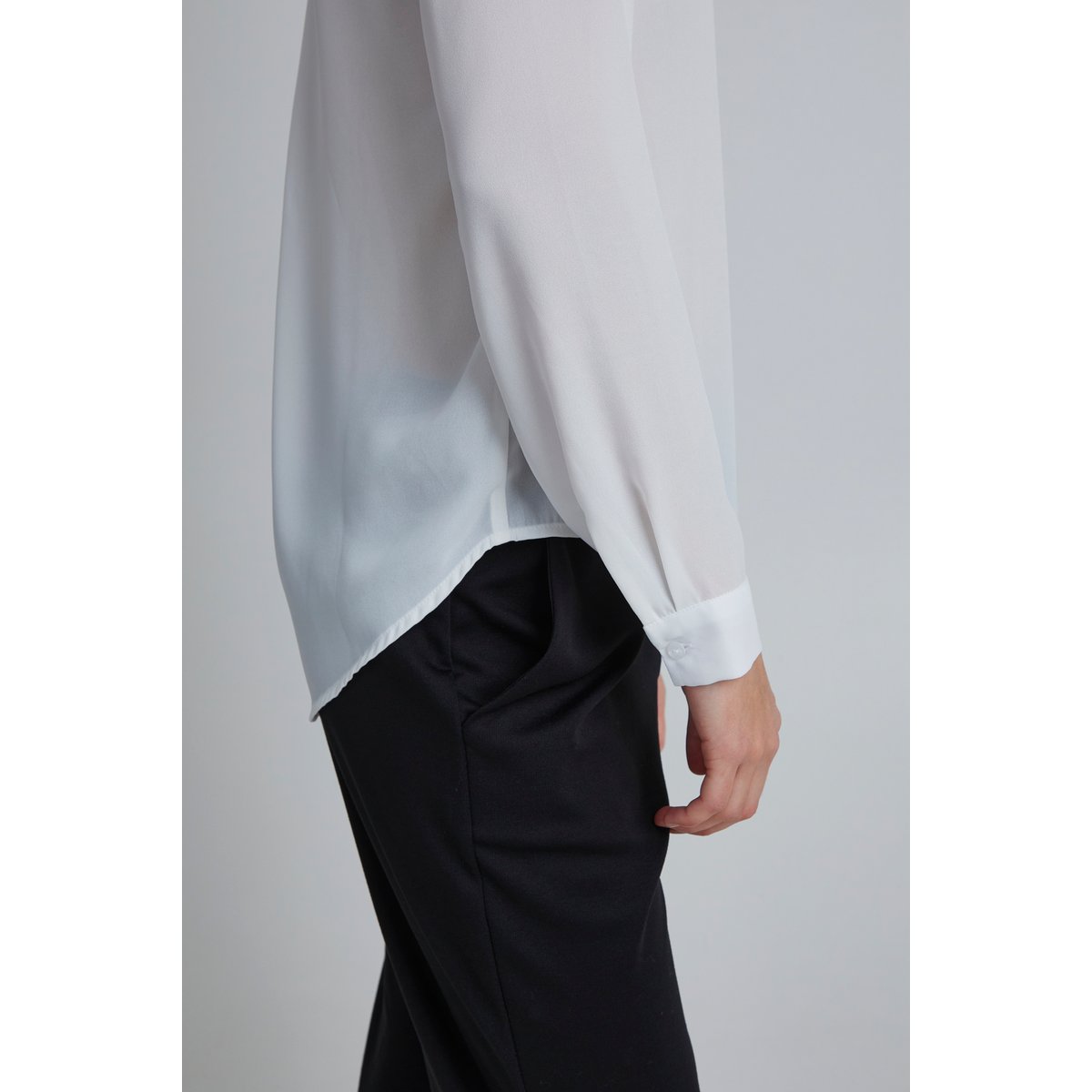 Long sleeved shirt blanc cloud dancer, ICHI