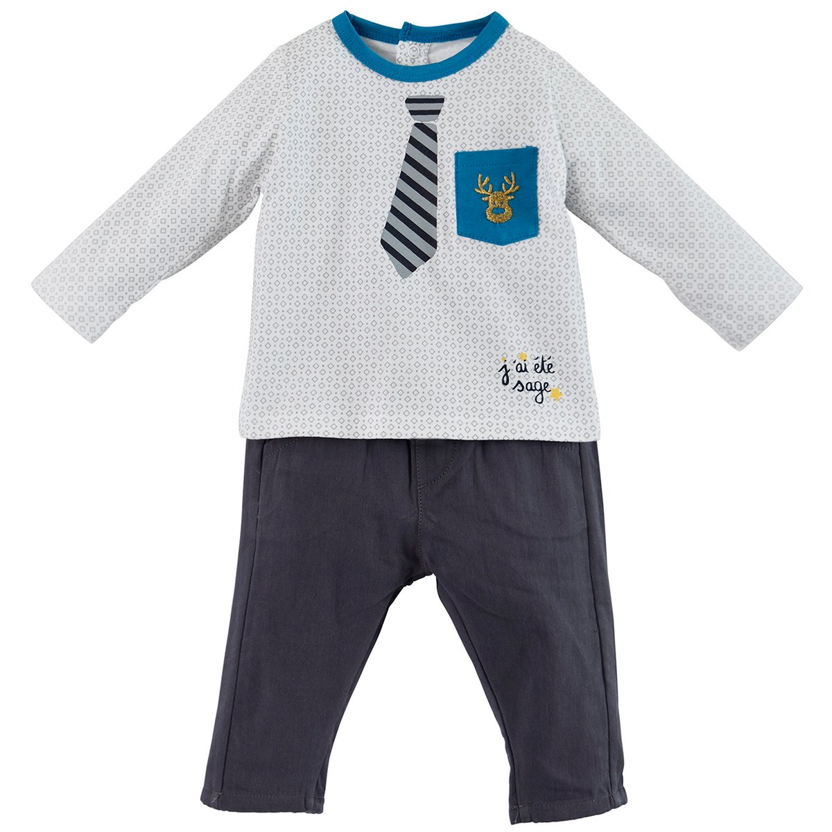 Ensemble pantalon garcon anthracite gris, SUCRE D'ORGE