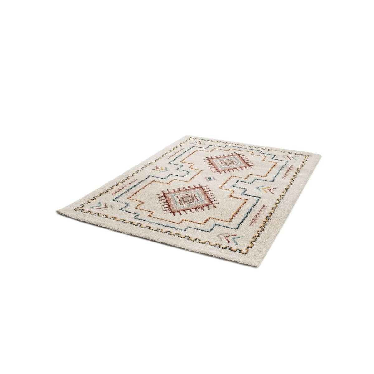 Tapis poils longs style , MIRA multicolore, BOBOCHIC