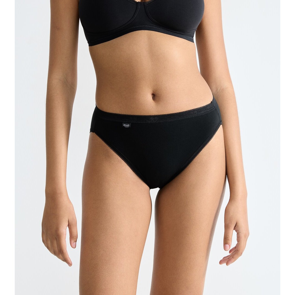 Cuecas cavadas Basic + (lote 3+1 grátis) preto , SLOGGI