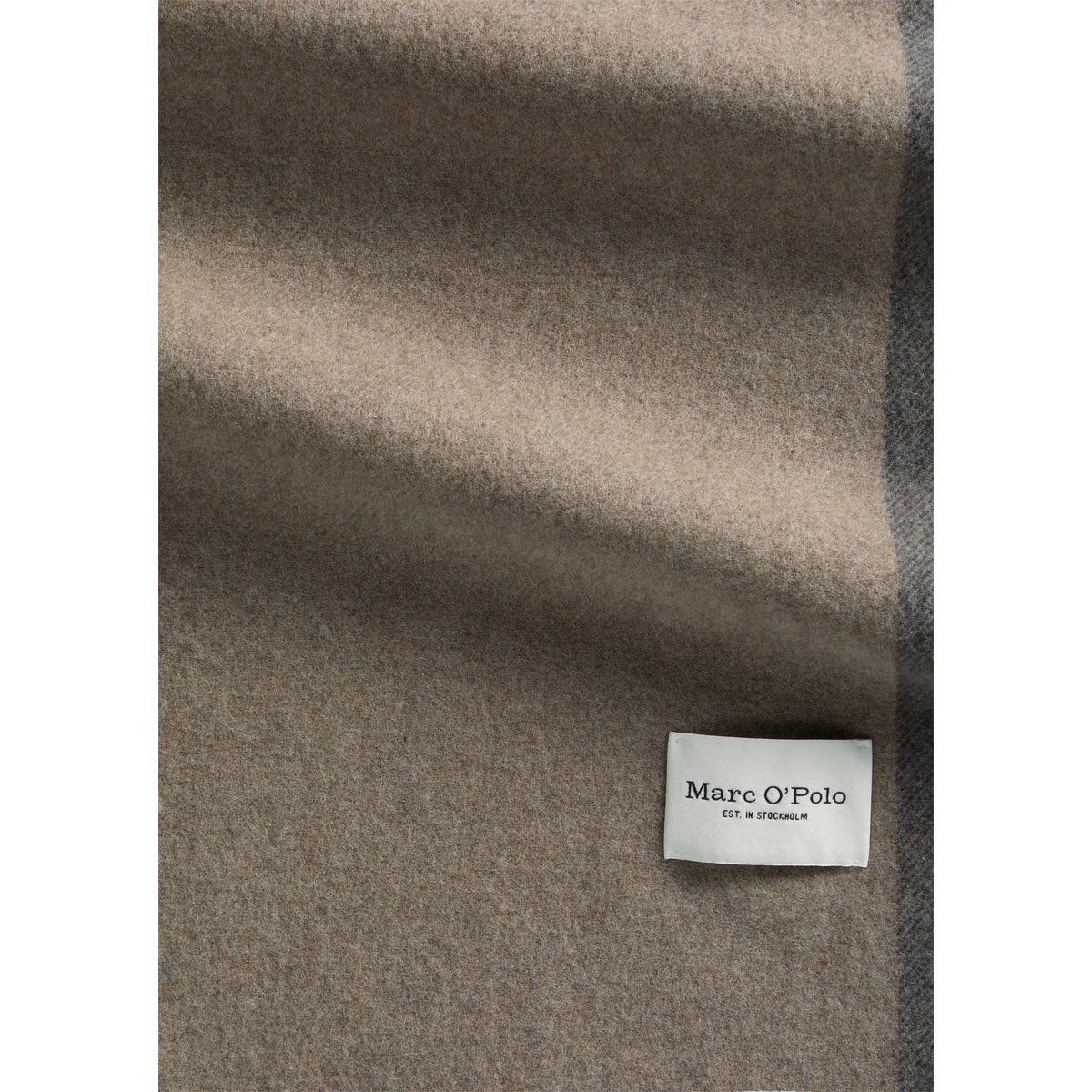 Écharpe Web en laine vierge douce beige, MARC O'POLO