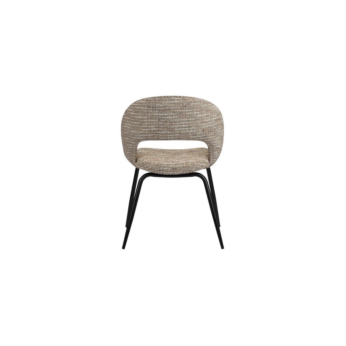 Lot de 2 chaises tissu texturé, DOMI gris, BOBOCHIC