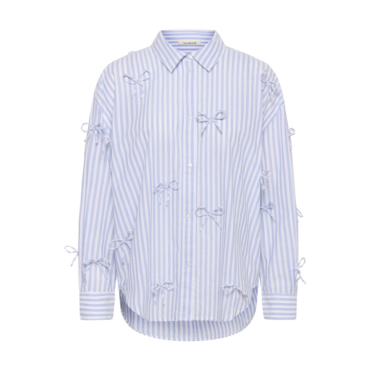 Chemise à manches longues blanc et bleu rayé, SOAKED IN LUXURY