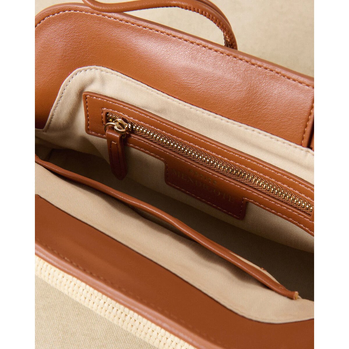 Sac pochette en raphia, SUMMER ecru, PETITE MENDIGOTE