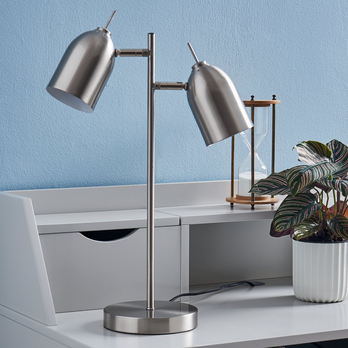 Lampe Chevet Bureau LED CHIC gris, TEAMSON HOME