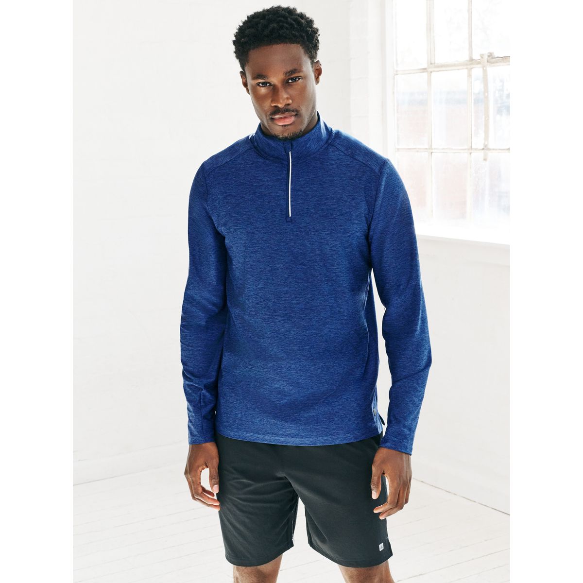 Pull à col zippé active training gym bleu cobalt, NEXT