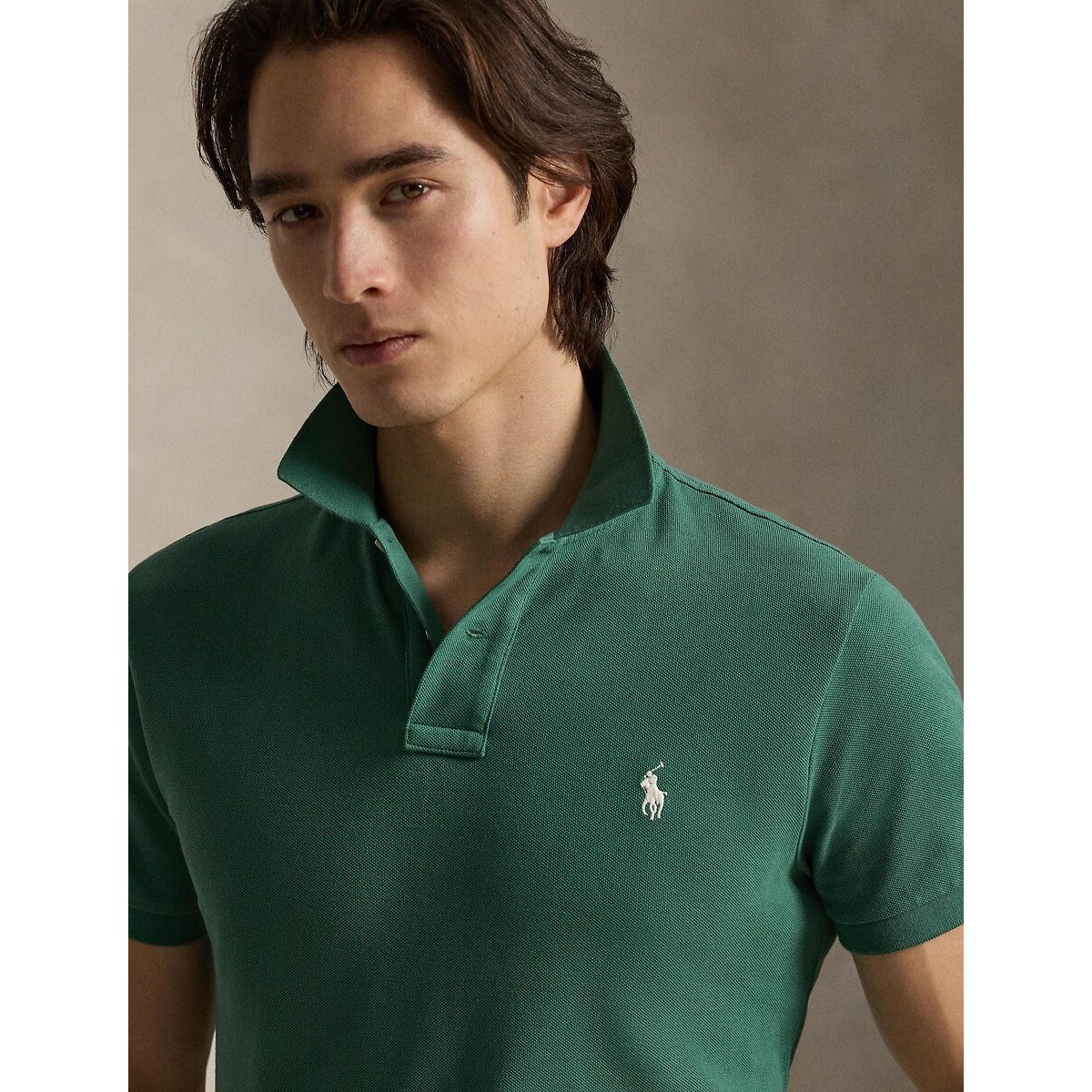 Polo iconique en coton piqué vert, POLO RALPH LAUREN