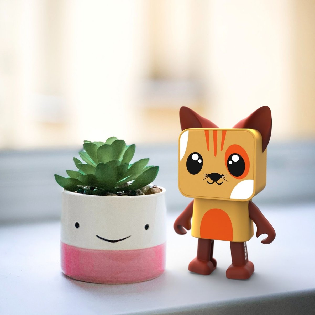 Enceinte dansante Animal Speaker jaune, marron, orange, MOB