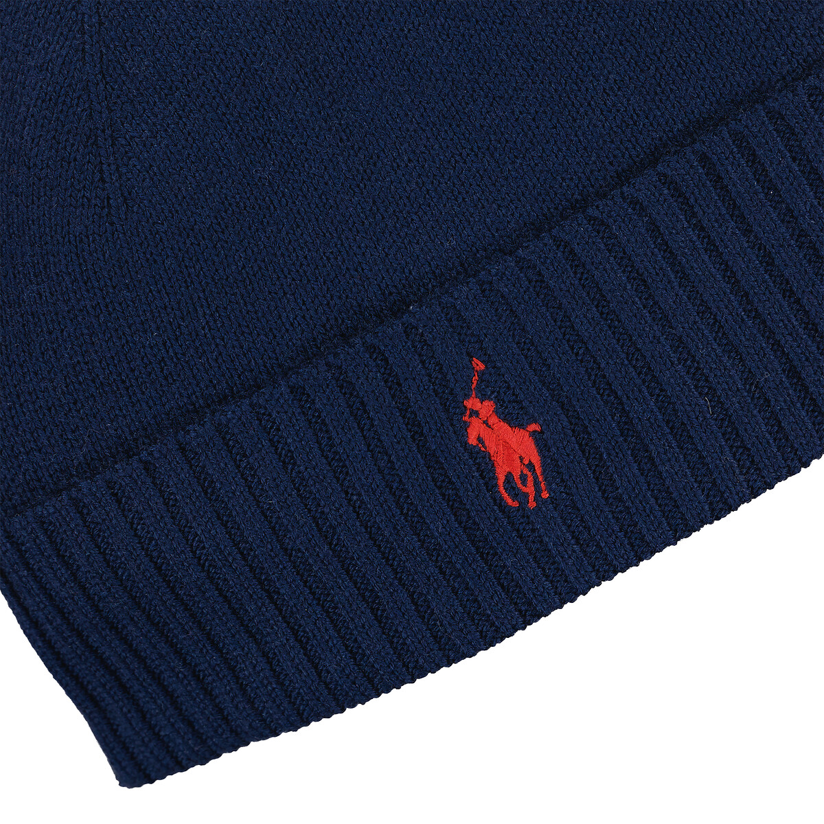 Wool signature pony beanie dark blue, POLO RALPH LAUREN
