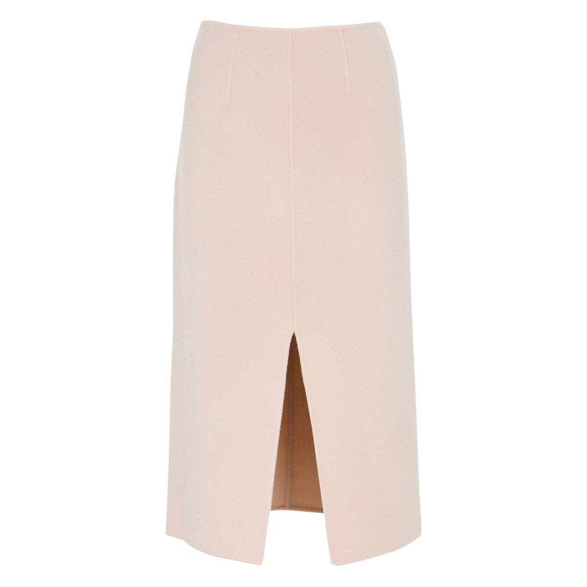 Jupe droite en 100% laine OLIVIA creme, Maison 123