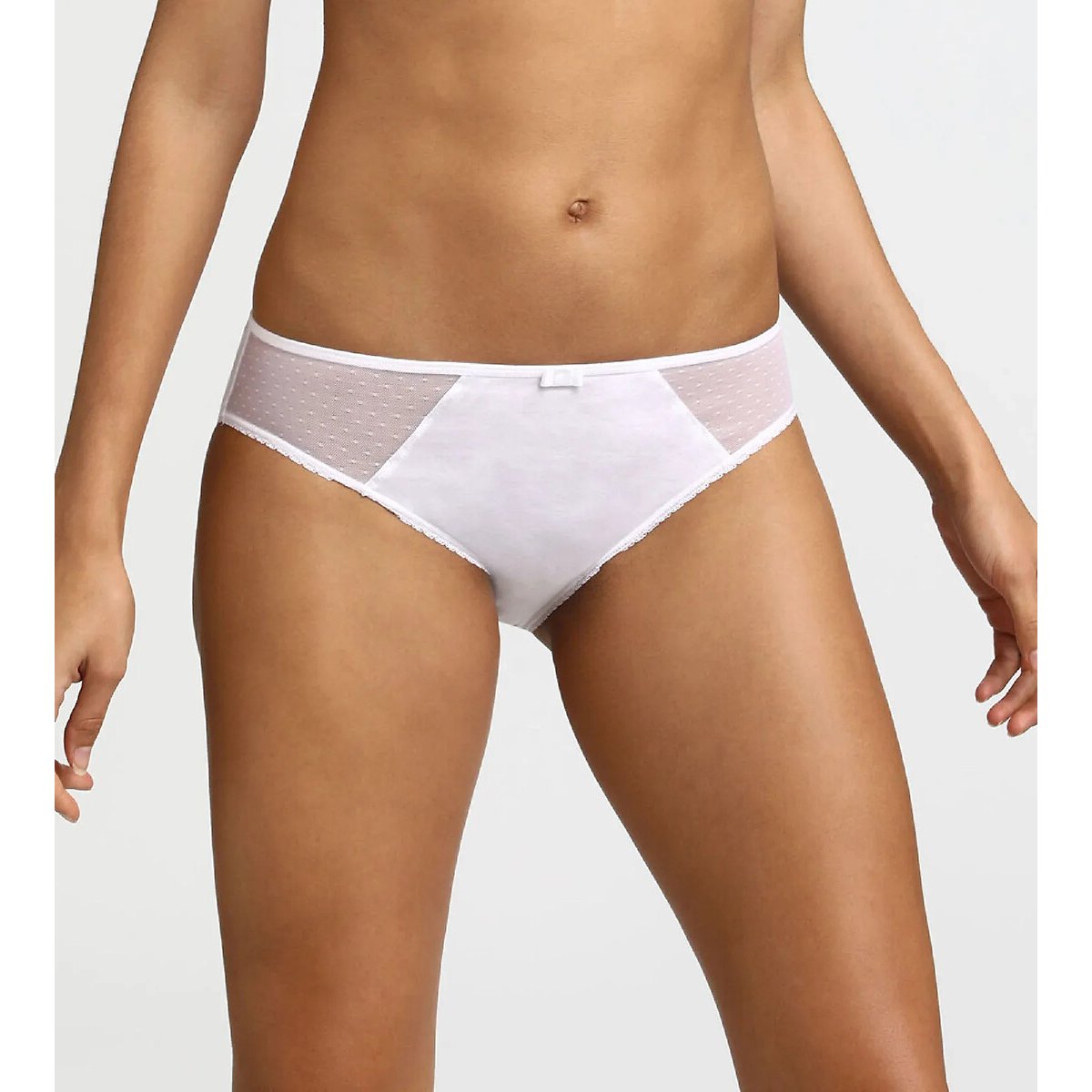Slip Generous en coton bio blanc, DIM