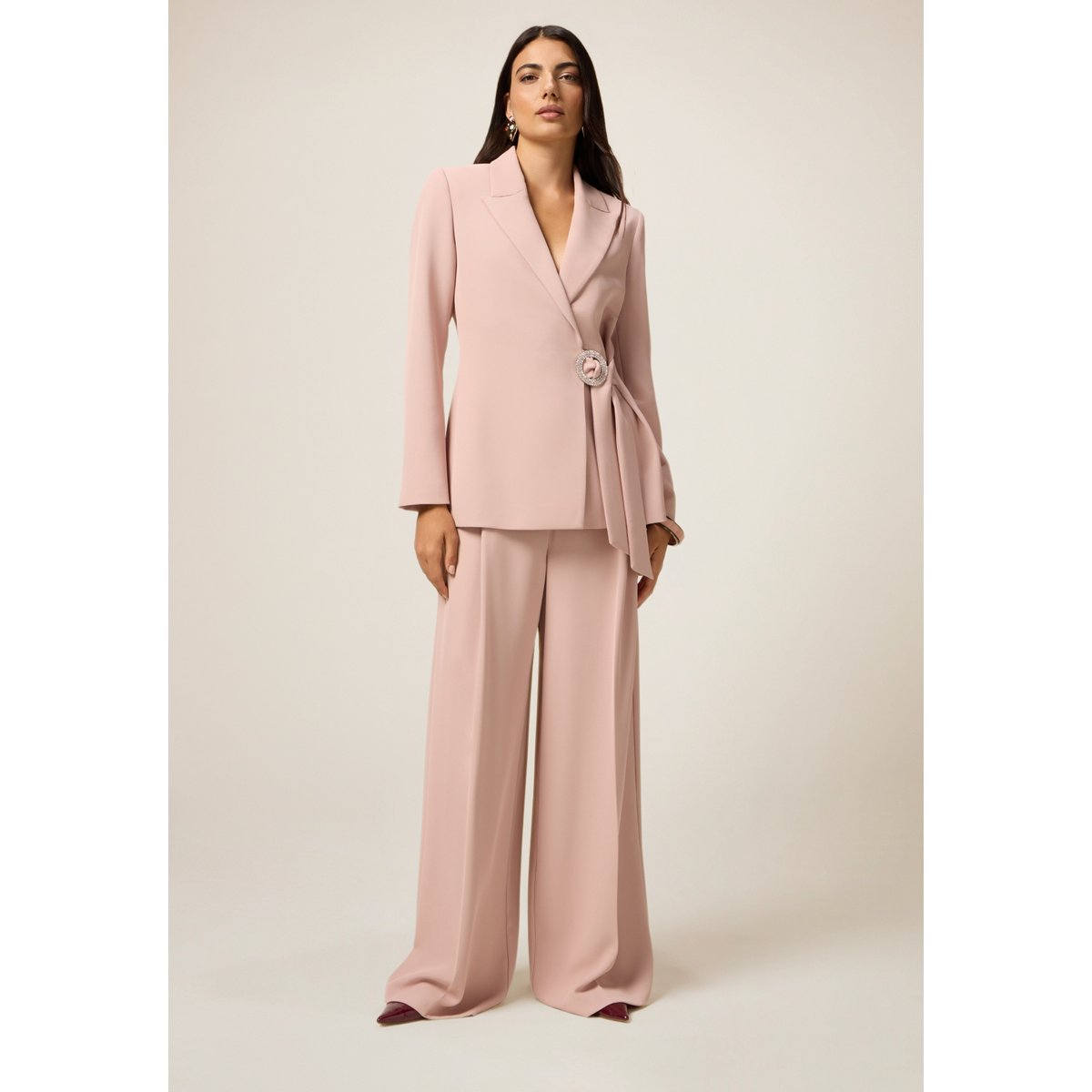Blazer avec boucle bijou rose, OLTRE