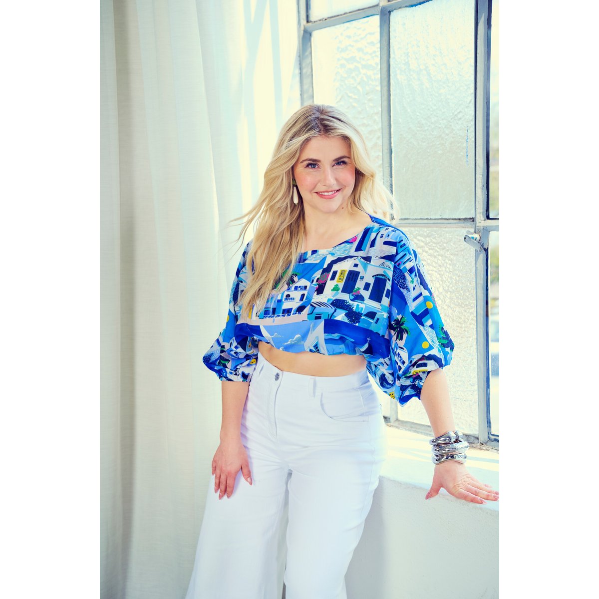 Blouse oversize Santorin bleu azur, ULLA POPKEN