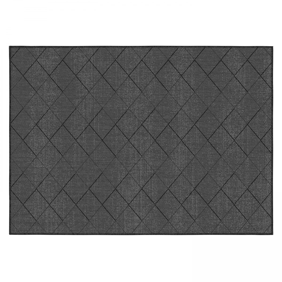 Tapis d'extérieur en polypropylène teinté dans la masse, DIOMA noir, OVIALA
