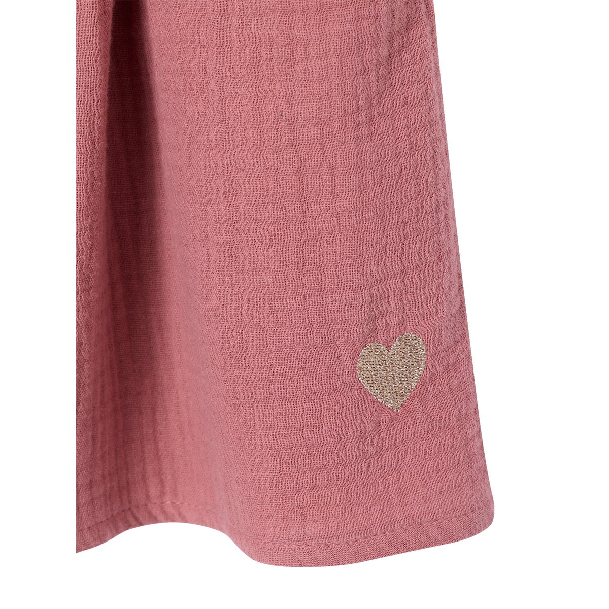 Jupe en gaze de coton vieux rose, VERTBAUDET