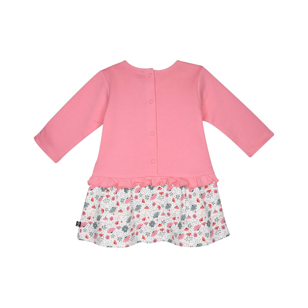 Robe geranium interlock manches longues bebe rose, SUCRE D'ORGE