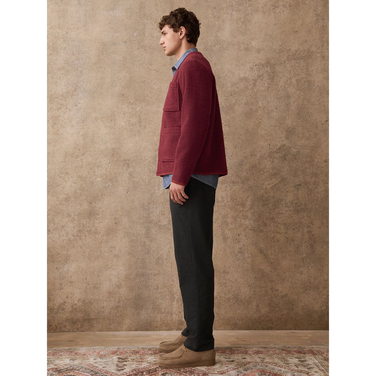 Pantalon rayé en majoritaire gris anthracite, NEXT