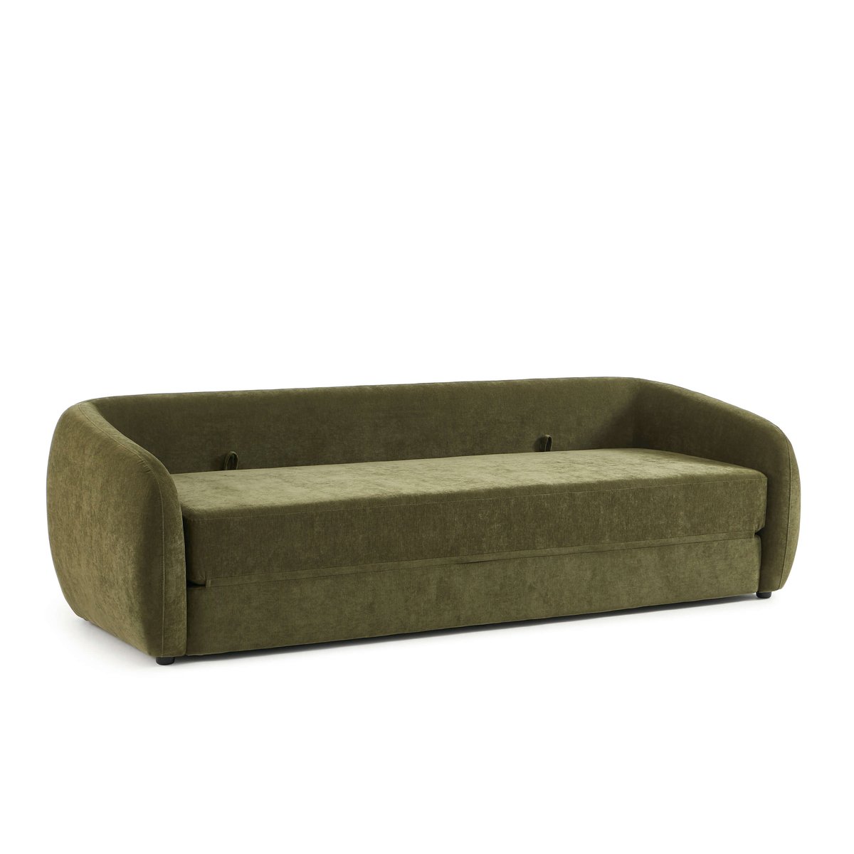 Canapé droit déplimousse tissu chenille  PAZ vert, BAÏTA
