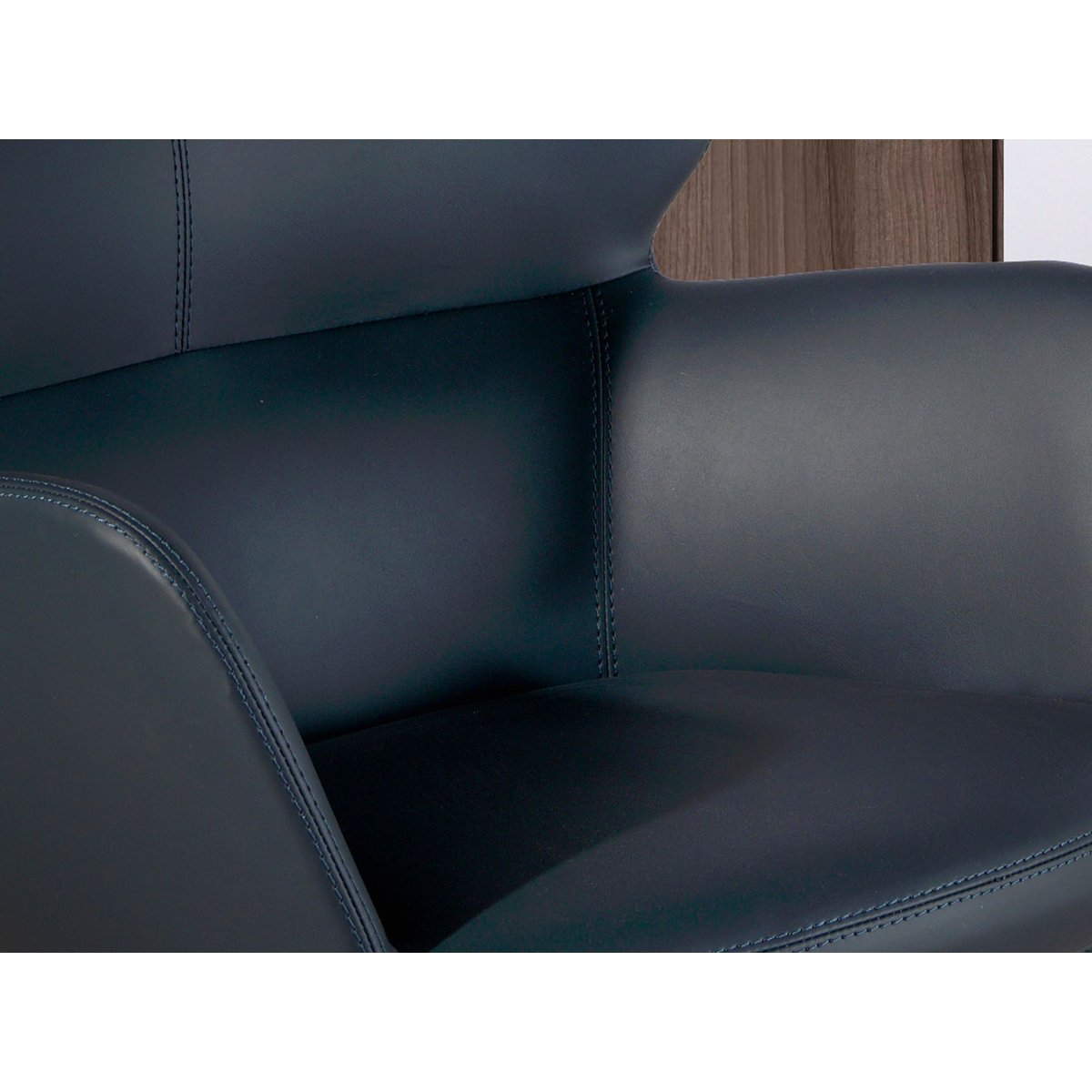 Chaise de bureau pivotant en similicuir bleu bleu | acier, ANGEL CERDA