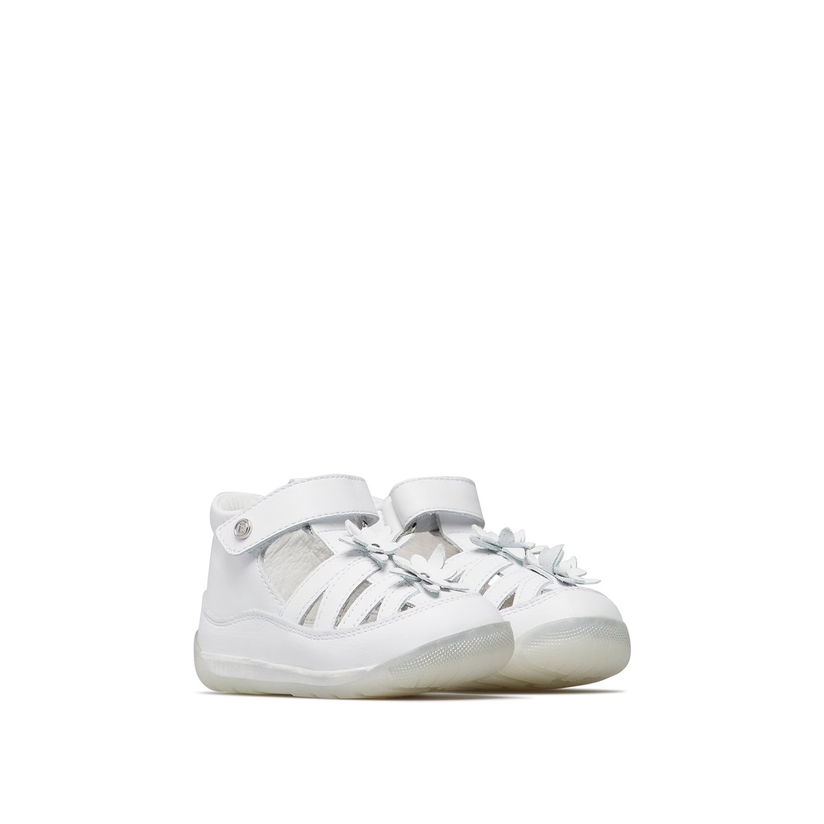 Sandales semi-fermées en cuir FERSIE blanc, FALCOTTO