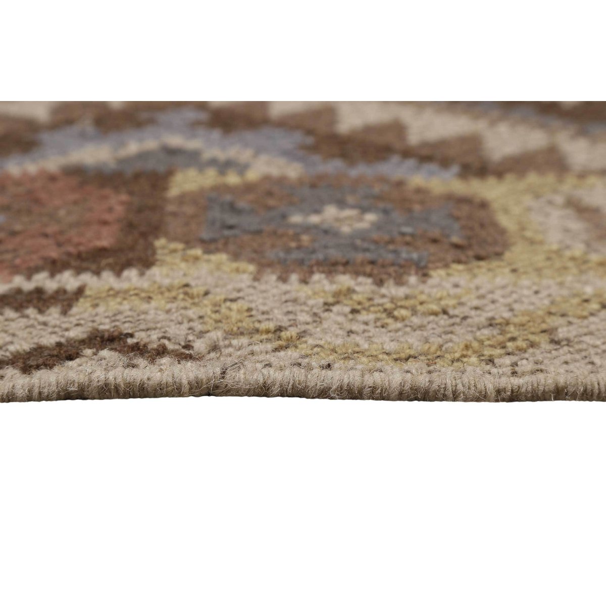 Tapis en laine, tissé main, oriental , MIGNY brun, WECON HOME