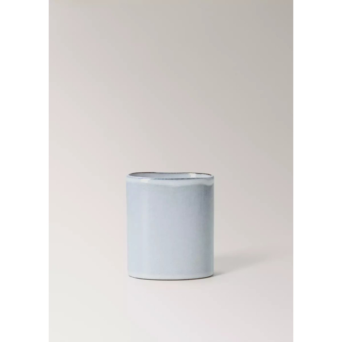 Gobelet à brosse à dents en céramique ovale bleu ciel, MANGO HOME