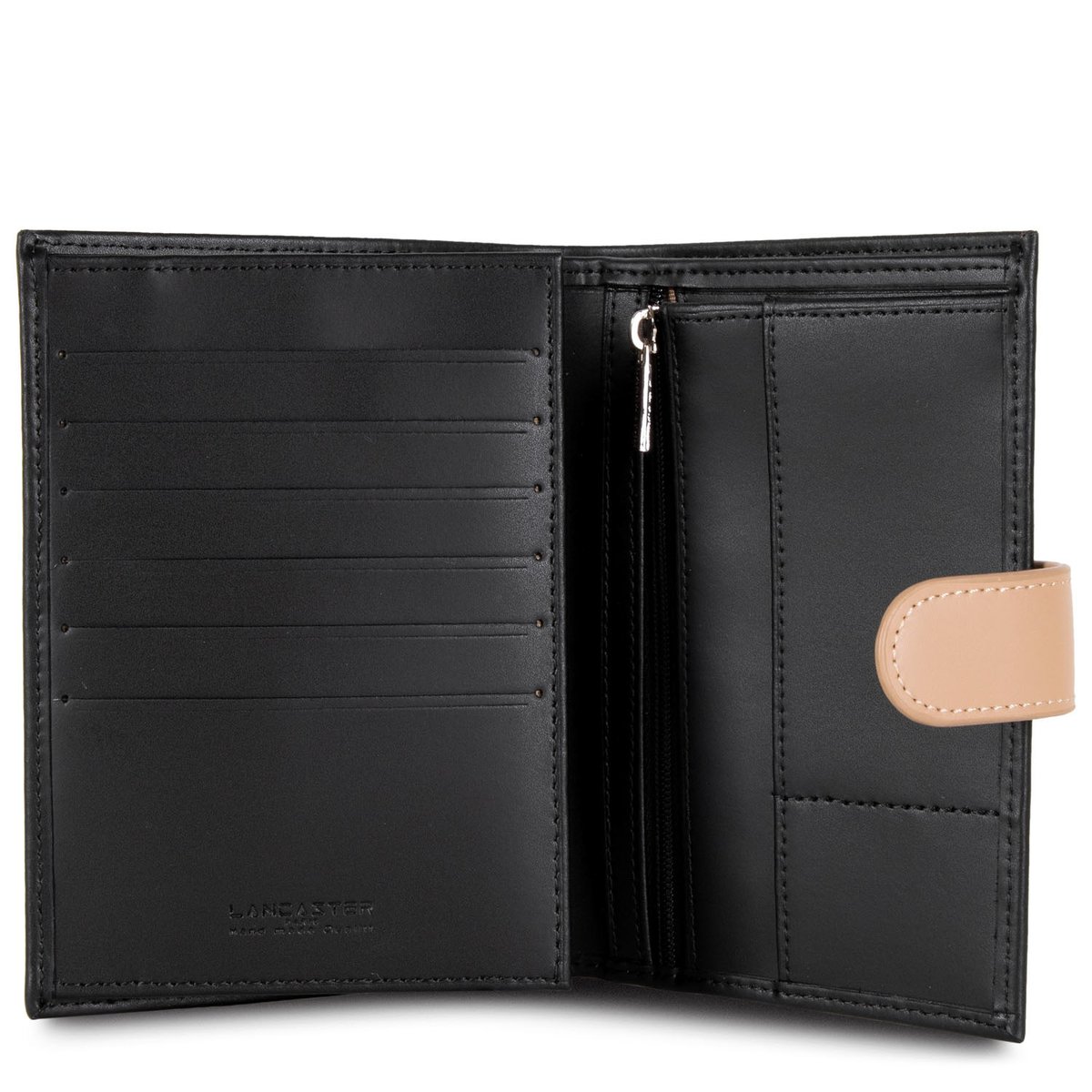 Portefeuille SMOOTH noir - nude - vison, LANCASTER