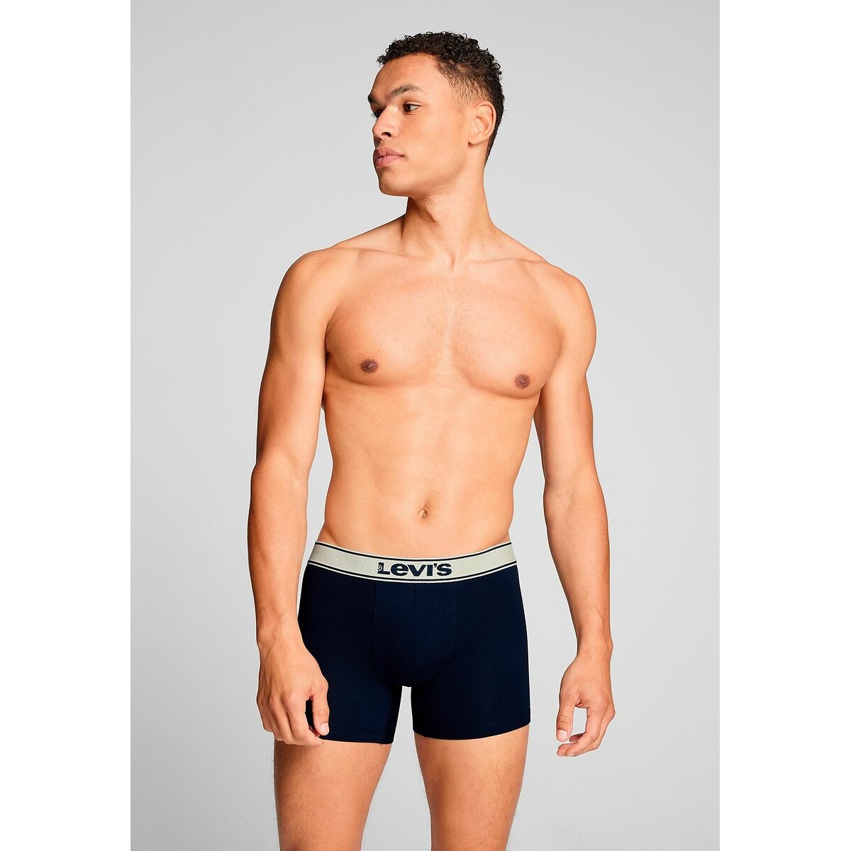 Lot de 2 boxers unis bleu marine + imprimé, LEVI'S