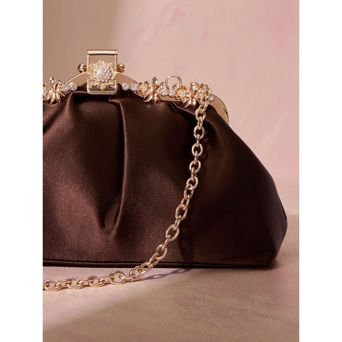 Sac structuré à fleurs tabitha simmons x next marron chocolat, NEXT